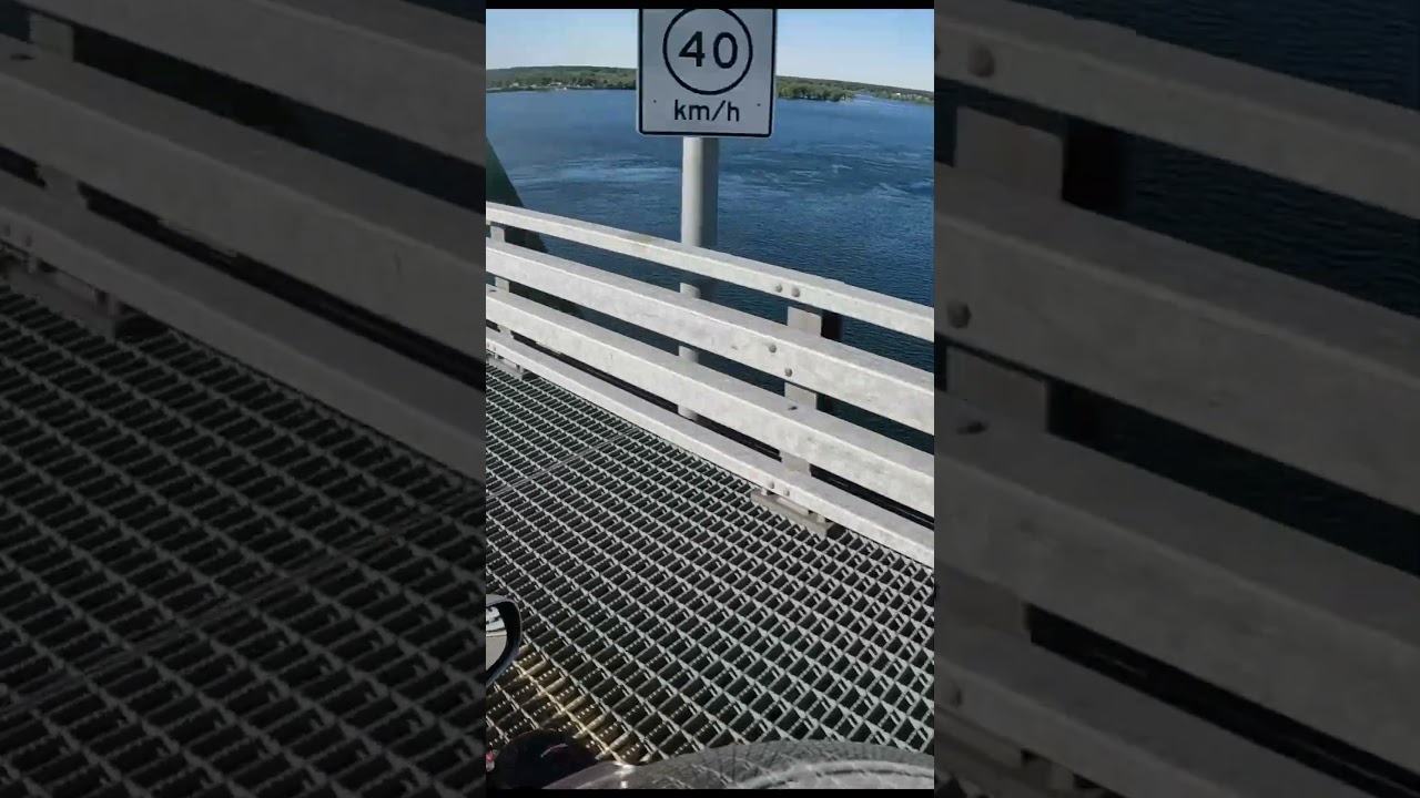Sketchy Bridge Crossing saint Lawrence Seaway 