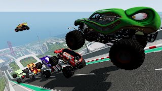 Epic High Speed Monster Truck Jump And Crashes #61 | BeamNG Drive | BeamNG ASna