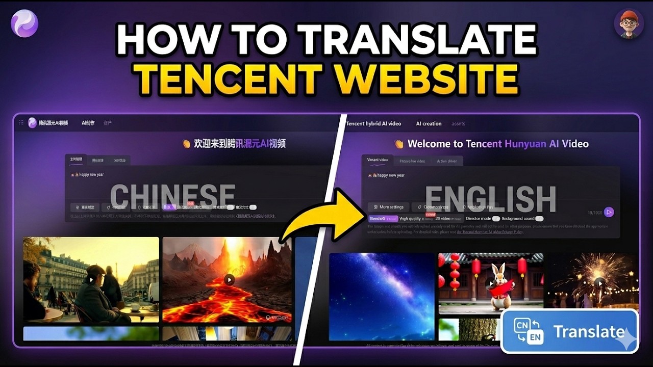 How to Translate the Tencent Hunyuan Website to English