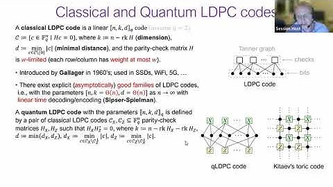 QIP 2022 | Good quantum LDPC codes and their classical relatives (Pavel Panteleev)