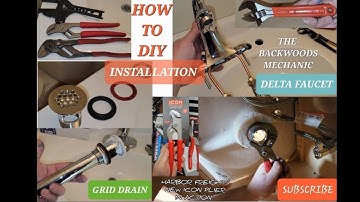 DIY BATHROOM FAUCET & GRID DRAIN INSTALLATION ( Icon & Crescent in Action )