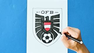 How to draw Austria National Football Team Logo
