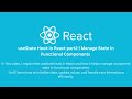 useState Hook in React Part2 | Manage State in Functional Components