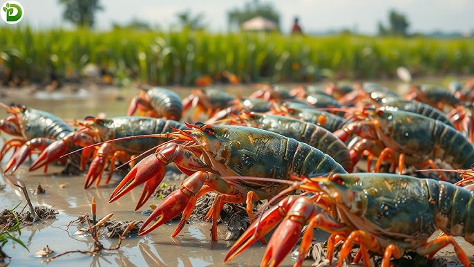 Combined Farm - Raising Crayfish in Rice Fields is a Hundred Times More  Effective Than China