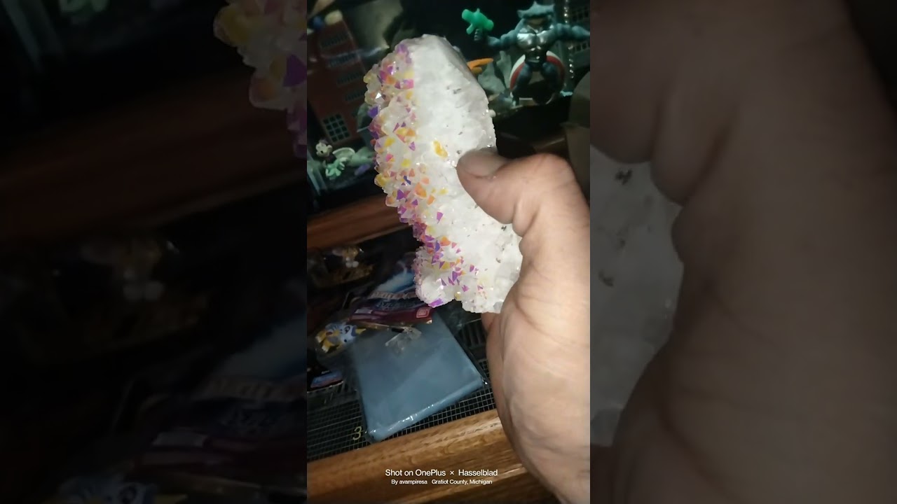 180G Angel Aura Quartz Titanium BismuthSiliconcluster Rainbow Crystals Stone 2023 AquaCulture