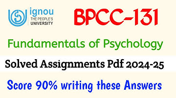bpcc 131 solved assignment 2025 in english | bpcc 131 solved assignment |bpcc 131 assignment english