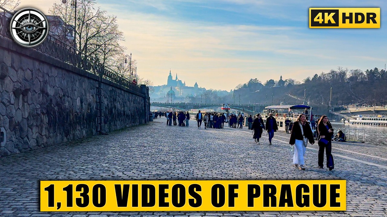 Prague Old Town to Dvořák Embankment | 1130th Prague Walk | 4K HDR ASMR