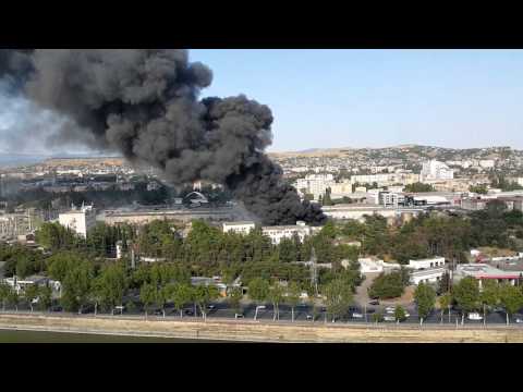 ხანძარი გუდაუთის ქუჩაზე (საღებავების საწყობი)