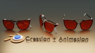 How To Make Glasses - Animation and Creation for Beginners without rigging in blender