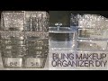 A VERY GIRLY GLAM ACRYLIC BLING MAKEUP ORGANIZER  | DOLLAR TREE DIY | EASY & CHEAP TO MAKE!