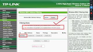 Mac address setting in tp link 5210 Simple
