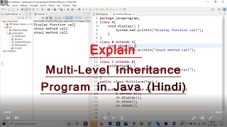 Exclusive Multilevel Inheritance example program in Java | Learn Coding - 42 Details