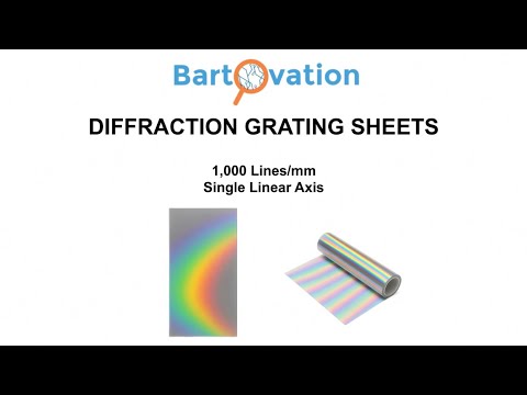 Bartovation Linear Diffraction Grating Sheet, 1,000 Lines/mm
