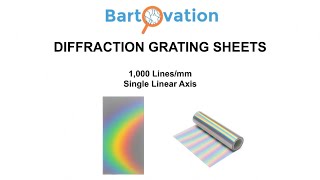 Bartovation Linear Diffraction Grating Sheet, 1,000 Lines/mm
