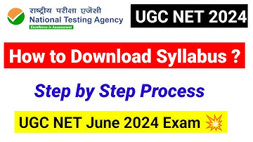 How to Download Syllabus 2024 | NTA UGC NET Exam June 2024 ? Kab ayega New Syllabus ? #UGCNET