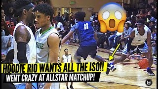 HOODIE RIO TOYING WITH DEFENDERS IN ISO BATTLE!! TEAM RIO VS TEAM YURI ALLSTAR GAME!
