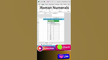 Roman numerals in Excel #excel #exceltech #microsoftoffice#exceltips #exceltricks #microsoftexcel