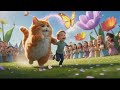 Orange Cat And Babys Dance With Song The World Of Colors القط البرتقالي و الاطفال الصغار يرقصون 