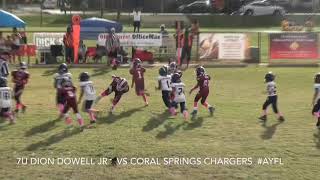 7u Dion Jr vs Coral Springs Chargers #HollywoodEagles #Ayfl