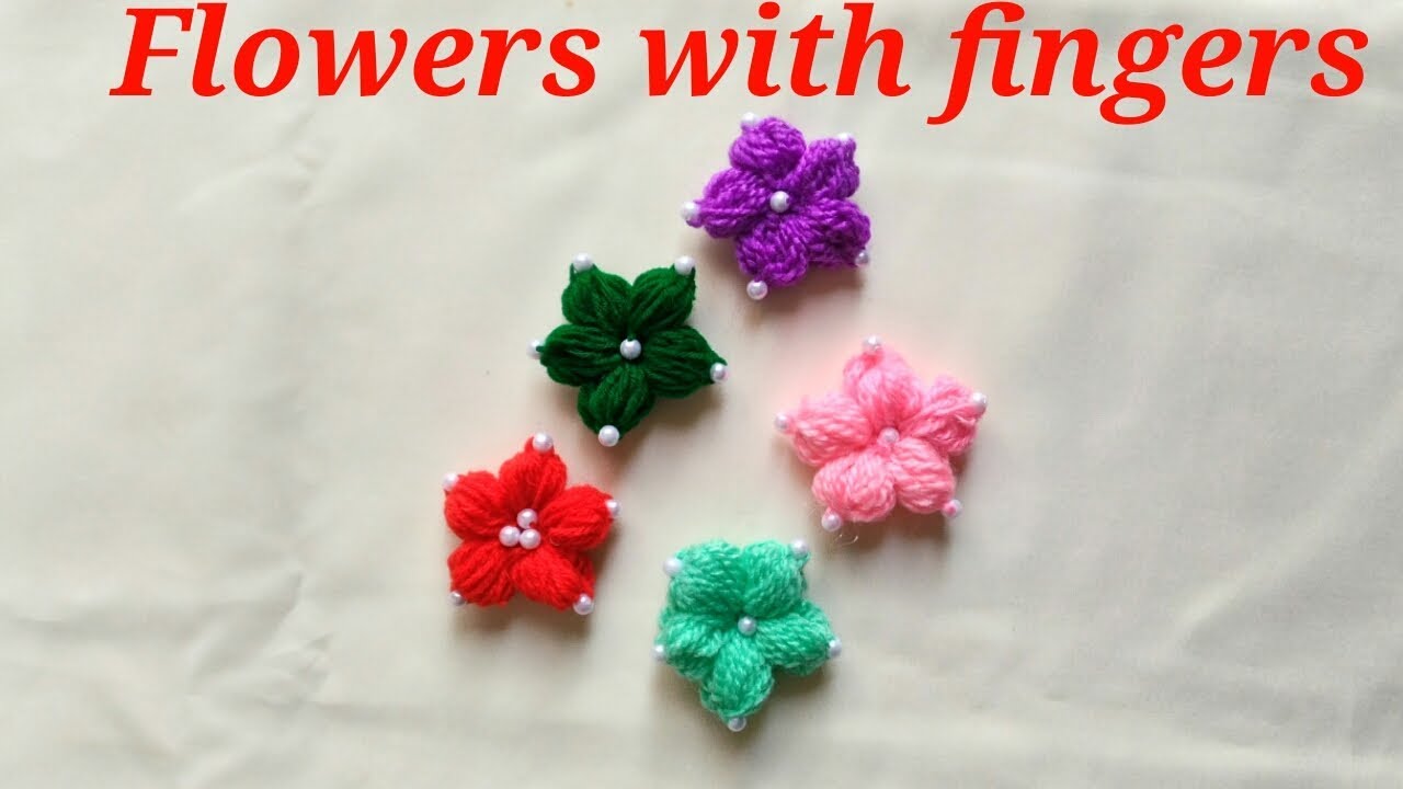 Making Flower with fingers♥ YouTube