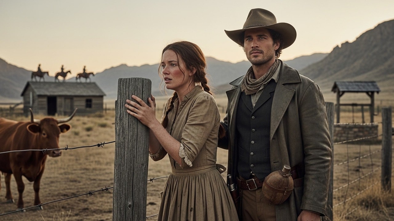 She Was Guarding Her Last Cow From Rustlers Alone, The Cowboy Stood Beside Her With His Rifle Ready