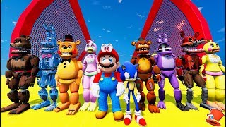 ANIMATRONICS SUPER MARIO ODYSSEY & SONIC THE HEDGEHOG STUNT ON BIGGEST RAMPS!