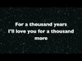 A Thousand Years Cover w/ Lyrics