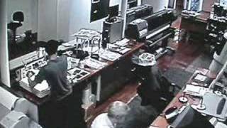 will sets fire to the office CCTV
