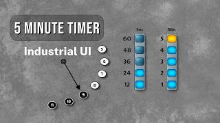 5 Minute Focus Timer – Industrial UI Visual Countdown