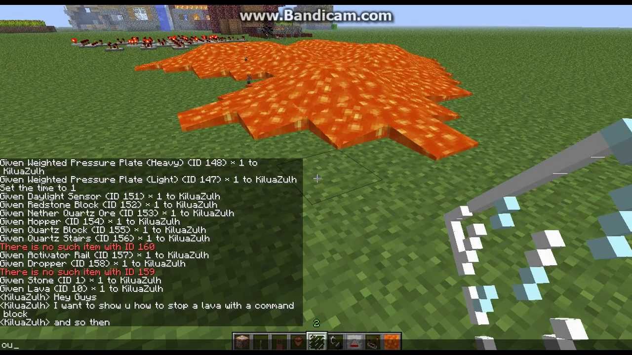 Minecraft : How To Stop A Lava With Command Block - YouTube