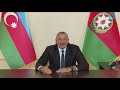 Azərbaycan Prezidenti İlham Əliyev xalqa müraciət etdi
