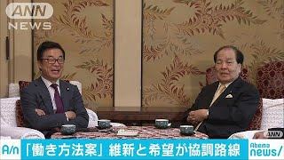 「働き方改革」与党と修正協議へ、維新と希望が確認(18/05/15)