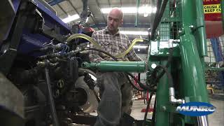 Munro TELESETT POST DRIVER FIT UP on Tractor Linkage