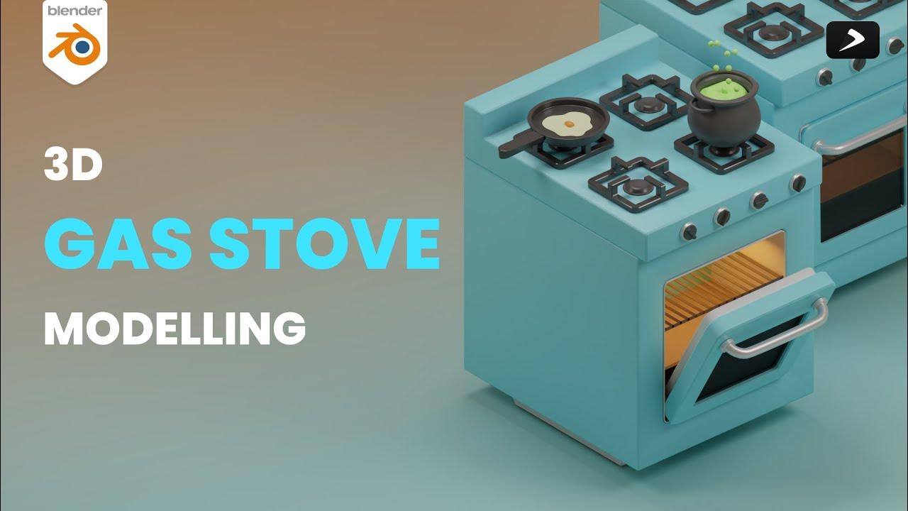 How to make Gas Stove in blender YouTube