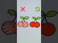 Which one is the best coloring 🍒😭❌😄✅#youtubeshorts #artandcraft #ytshorts #shorts #viral #trending