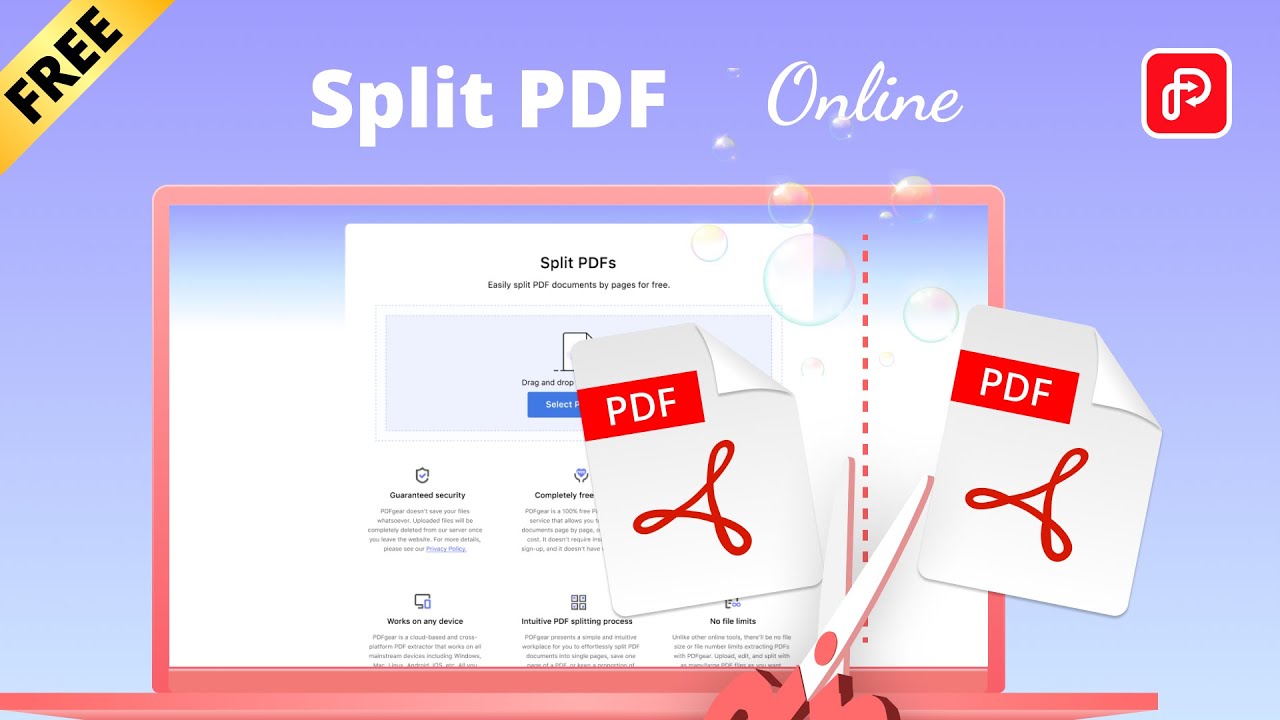 How to split a PDF file into separate PDFs online