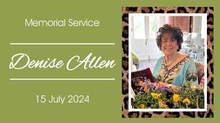 Memorial Service - Denise Allen