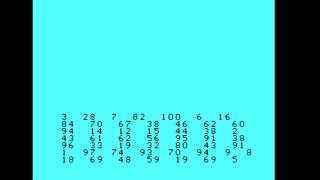 Ti99-4A Typed in program :- From the Compute Magazine 1982            (Sorting numbers)