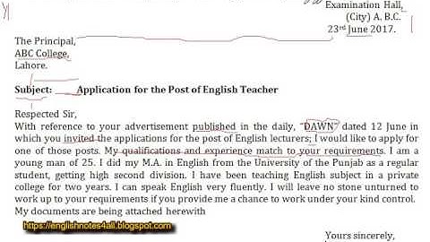 BA English How to write multi job application,lecture by Shahid Bhatti