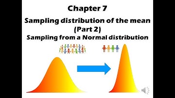 Chapter 7: Sampling distribution of the mean - Part 2