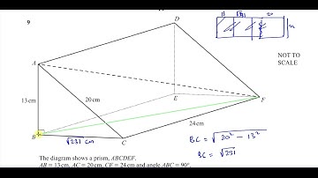 0580/41/M/J/21, (IGCSE), Paper 41, Q9, Mensuration, Surface Area & Volume, Prisms