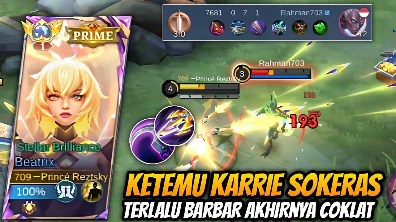 CARA CEPET NAIKIN RANK KE IMMORTAL PAKE HERO INI SEKARANG !! BEATRIX GAMEPLAY Mobile