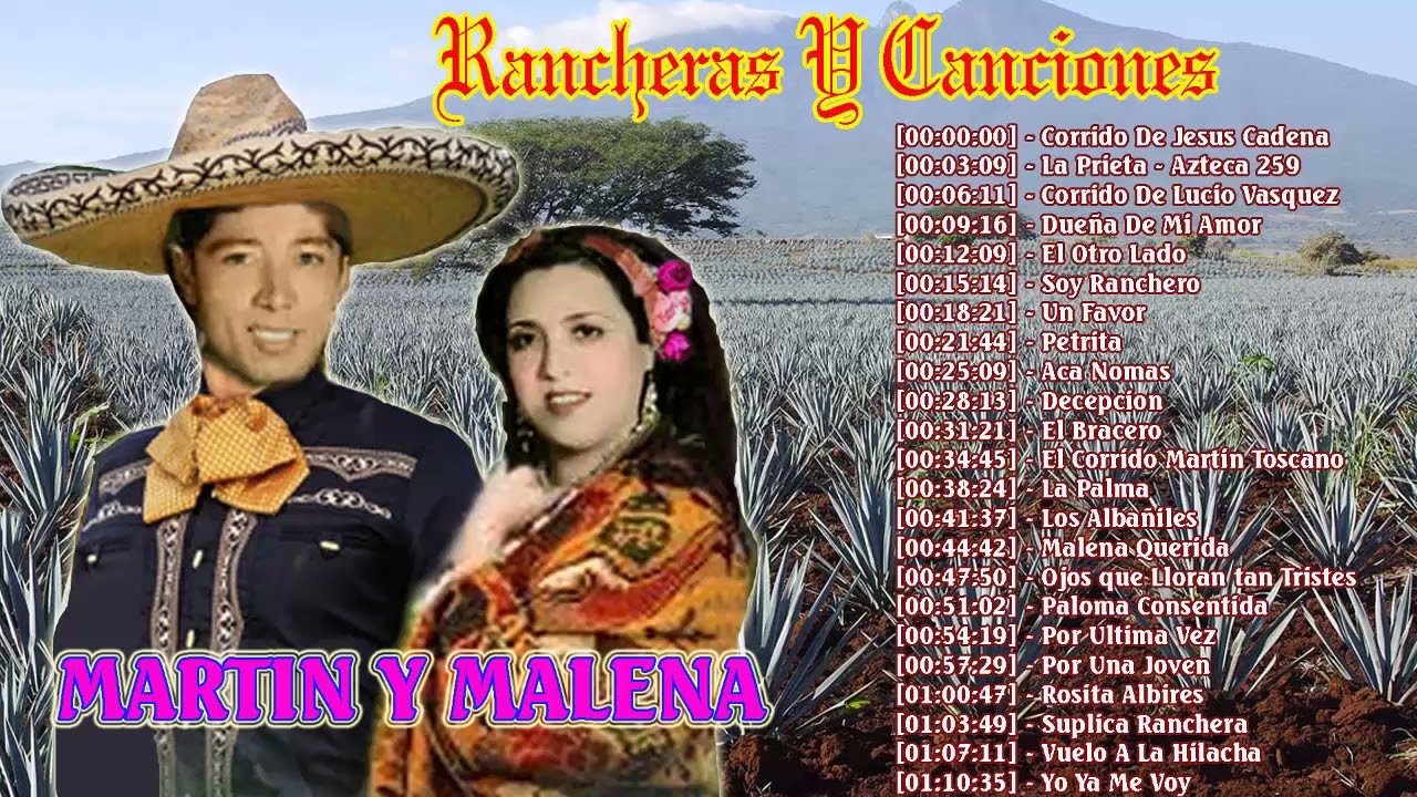 RANCHERAS DE ORO ~ MARTIN Y MALENA FRENTE A FRENTE MIX 20 EXITOS DEL AYER PEGADITOS