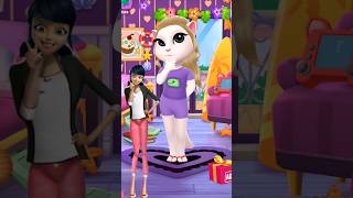 Miraculous Ladybug Makeup My talking Angela 2 #shorts #mytalkingangela2 #gaming #angela2 #cosplay