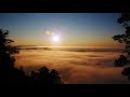 Восход солнца в тумане с коптера 4К #Dron