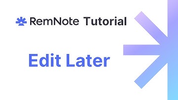 RemNote Tutorial #24 Edit Later Categorization