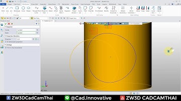 ZW3D (CAD) : การใช้คำสั่ง Wrap to Faces