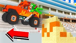 JUMPING A MONSTER TRUCK IN MINECRAFT!