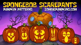 SpongeBob SquarePants Pumpkin Patterns by ZombiePumpkins com