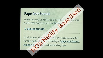 Netlify Page Not Found 404 error Fixed 100%